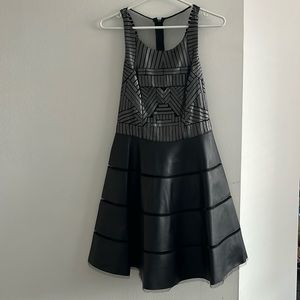 Sachin + Babi Walker Dress Black Faux Leather Size 6 with Tags